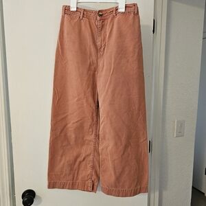 We The Free Patti Hi Rise Cropped Pants Tawny Orange Brown Size 28